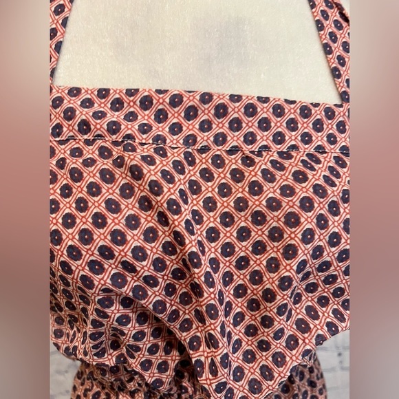 J Crew silk block floral printed boho strap sun dress size 4 - Picture 3 of 10